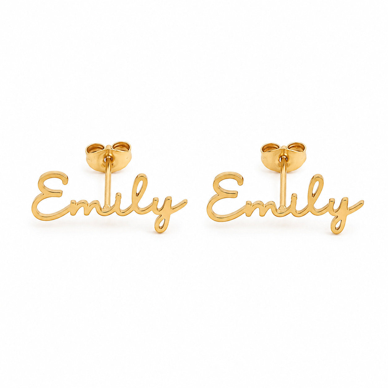 Customized Name Earrings in 18K gold plating