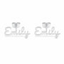 Customized Name Earrings in silver plating