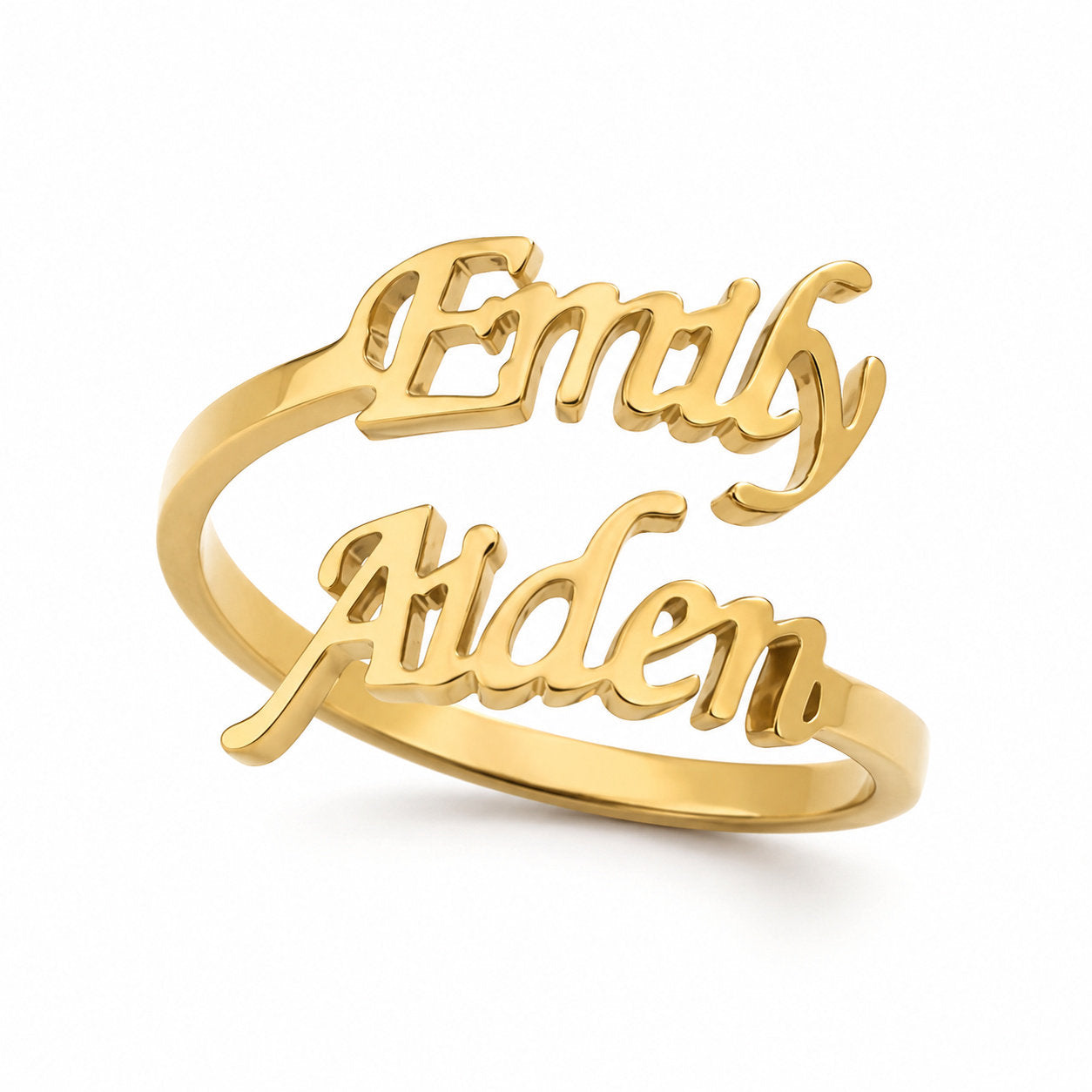 Customized Name Ring in 18K gold plating