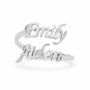 Customized Name Ring in silver plating