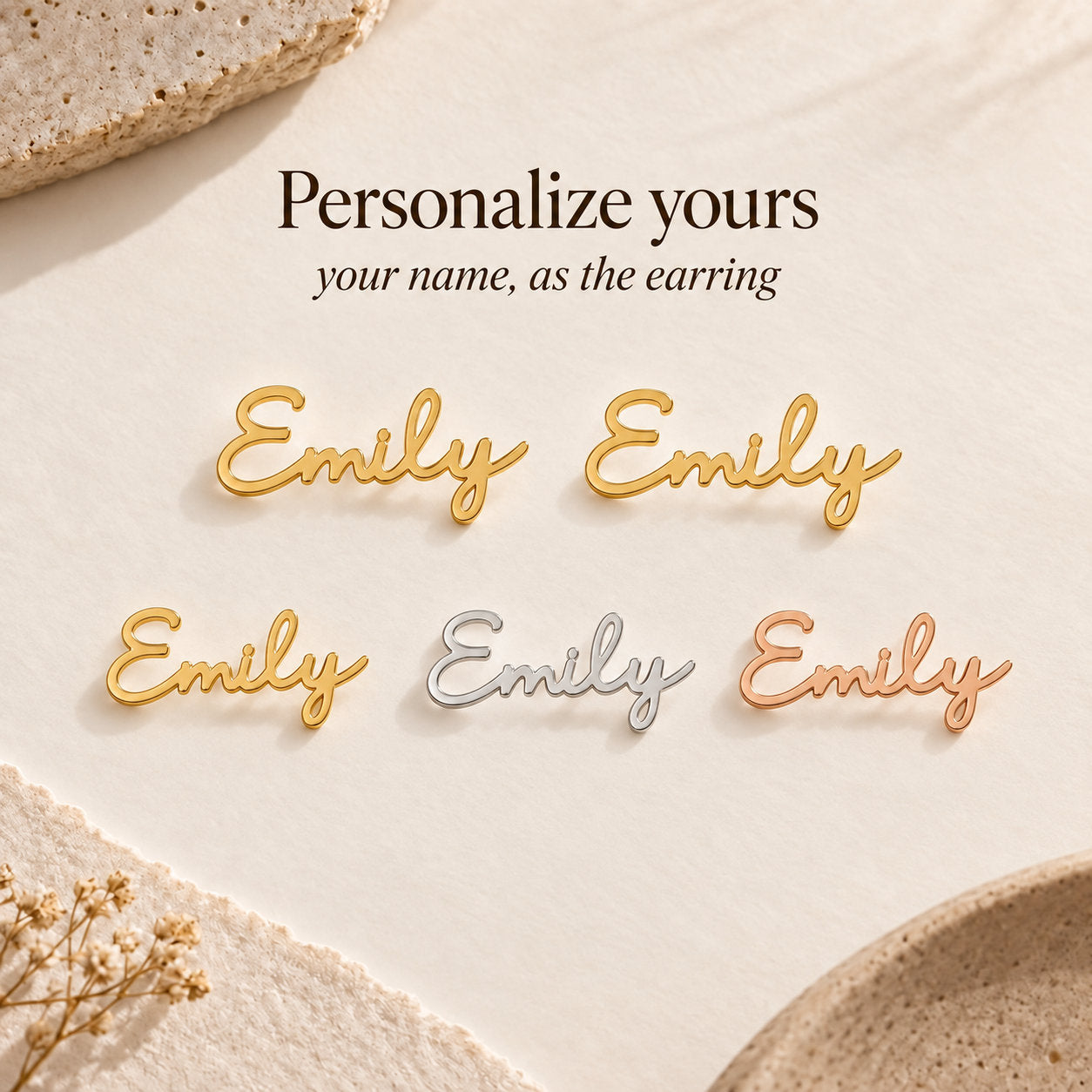 Customized Name Earrings - personalize yours options