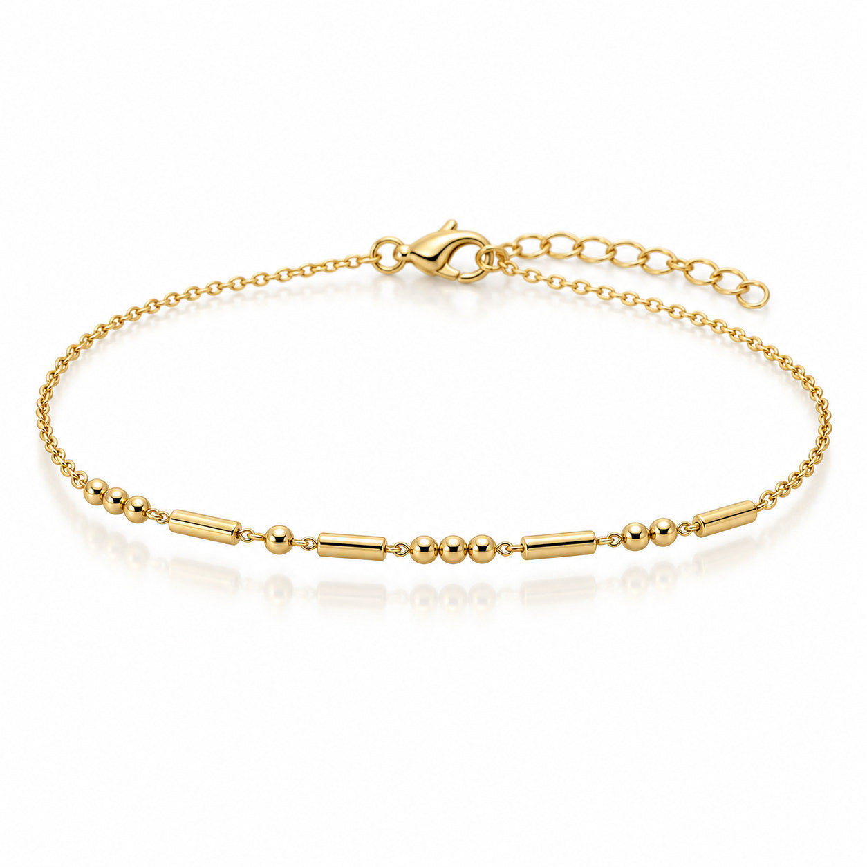 Morse Code Bracelet in 18K gold plating