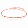 Morse Code Bracelet in rose gold plating