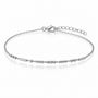 Morse Code Bracelet in silver plating