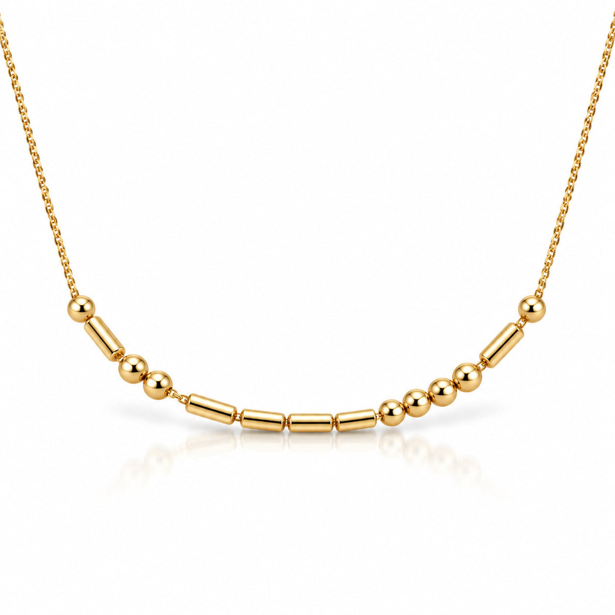 Morse Code Necklace in 18K gold plating