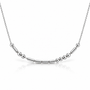 Morse Code Necklace in silver plating