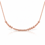 Morse Code Necklace in rose gold plating