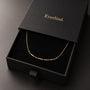 Morse Code Necklace in Everlind gift packaging