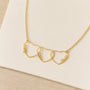 Personalized Heart Name Necklace laid flat on card
