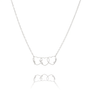 Personalized Heart Name Necklace in silver plating