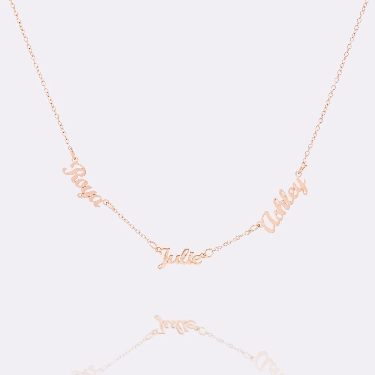 Personalized Name Necklace in rose gold plating
